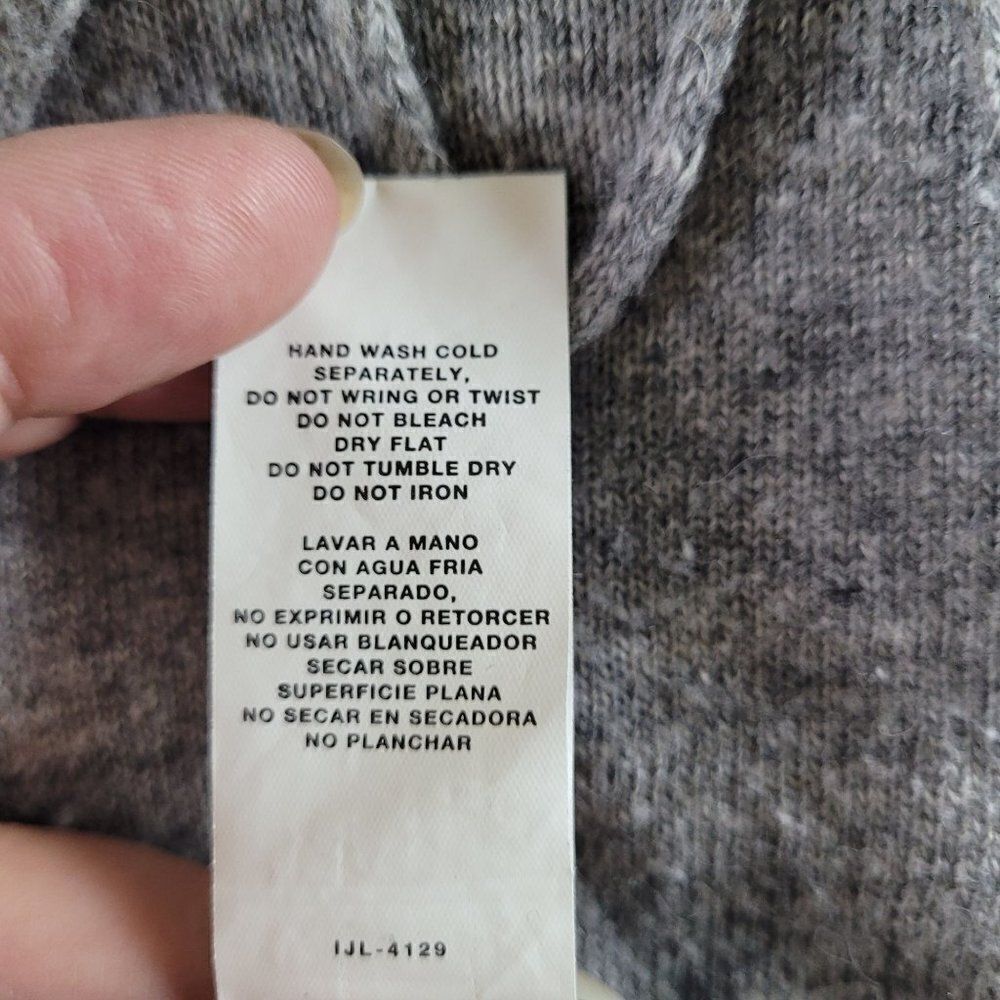 I Jeans by Buffalo Sweater Boho Western Fringe Cowl Neck Angora Blend‎ Gray L - Picture 11 of 13
